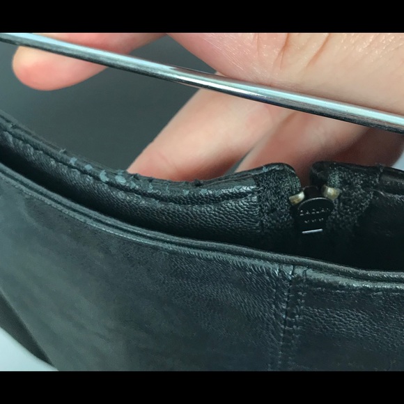 Vintage 90s High Waist A-line Leather Mini Skirt - Picture 5 of 8